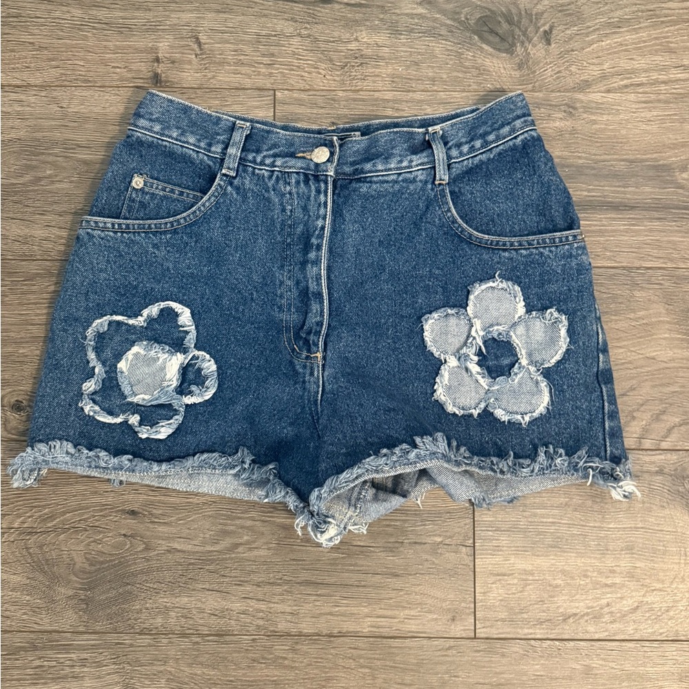 Vintage Denim Distressed Women Shorts Sz 7/8
